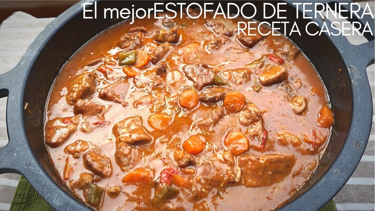 El mejor estofado de carne de ternera en salsa.