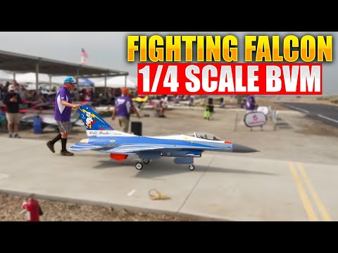 Robert Lynch’s Epic Noon Demo | BVM 1/4 Scale F-16 🔥 Fast Pass & Aerobatics | California Jet Rally