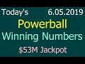 Today Powerball Winning Numbers 5 June 2019. Powerball Drawing Tonight Wednesday 6/05/2019