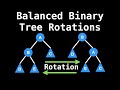 Balanced binary search tree rotations