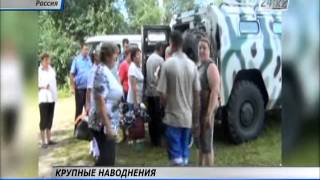 Повышенный уровень воды в реке Амур приводит к наводнениям в России и Китае