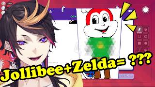 [#NIJIEN_Clip] Vtubers draw Jollibee as a Zelda character Chaotic Gartic Phone!