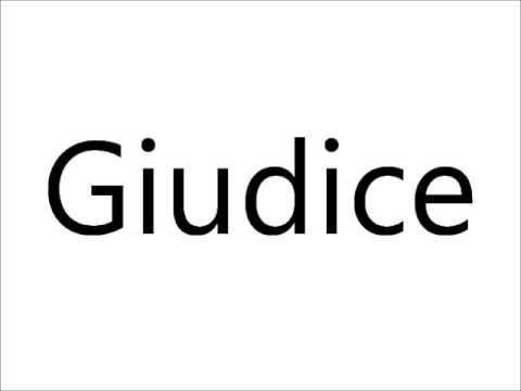How to Pronounce Giudice