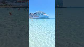 MSC World America at Ocean Cay 💙 #mscworldamerica #msccruises #cruiseship #cruisetravel #cruises