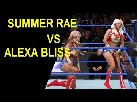 WWE 2K18 Wonder Woman Match - Summer Rae vs Alexa Bliss