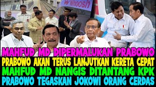 MAHFUD MD HUMILIATED BY PRABOWO..!! PRESIDENT PRABOWO EMPHASIZES CONTINUATION OF THE HIGH-SPEED T...