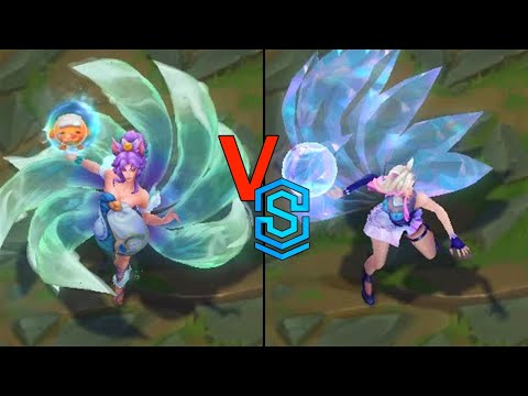 Spirit Blossom Springs Ahri VS K/DA ALL OUT Ahri