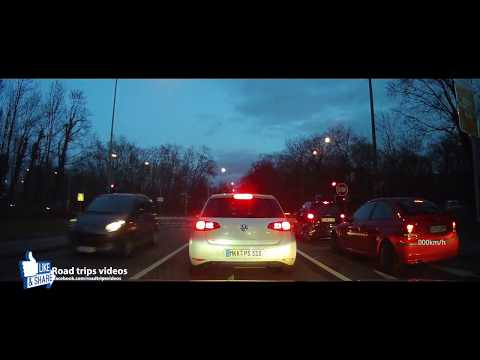 driving in Frankfurt am Main / January 2018 / Road trip