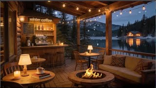 Chill Winter Night & Warm Jazz Music,Cozy Coffee Shop Ambience with Relaxing Jazz Instrumental Music