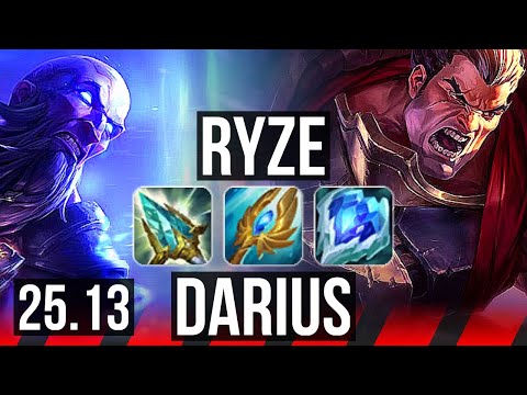 RYZE vs DARIUS (TOP) | 6 solo kills | EUW Diamond | 25.13