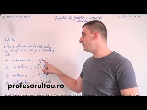32   cls11   Limite de functii   proprietati ale functiilor continue pe intervale   aplicatii   partea 1