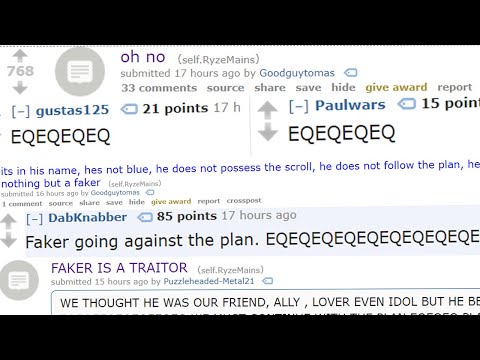 Ryze mains have declared war on Faker