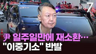종합특검, 尹 '반란 혐의' 피의자 조사…尹측 "이중기소" 반발 [뉴스7]