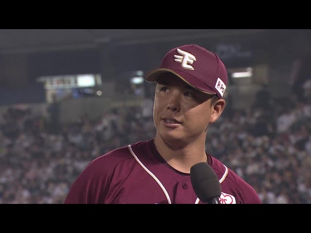 イーグルス・藤井聖投手ヒーローインタビュー 7月21日 オリックス・バファローズ 対 東北楽天ゴールデンイーグルス