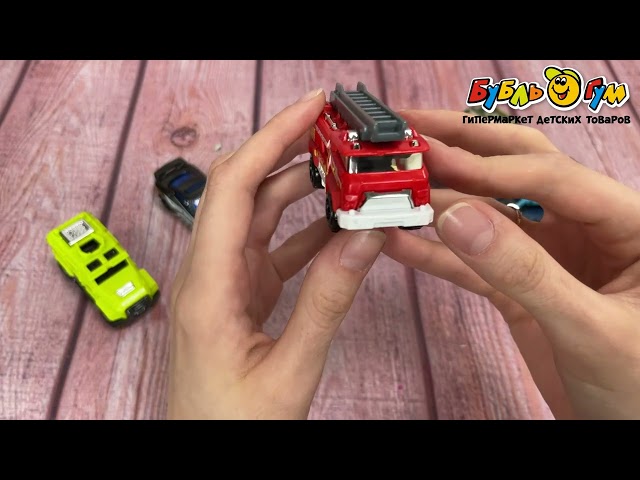 Набор машин Metal Machines City Force металлические 5шт 1:64 в ассортименте - видео