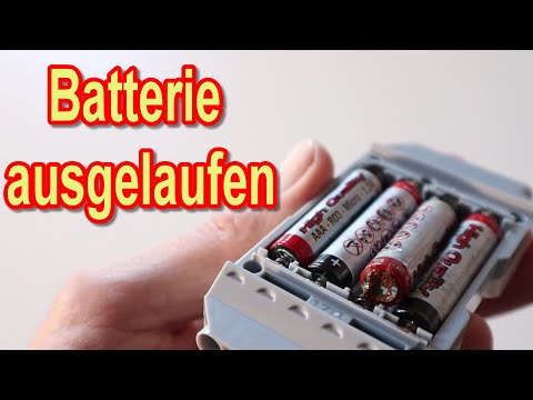 Ausgelaufene Batterie & Gerät säubern  - Kontakte reinigen, Gerät reparieren & noch verwenden