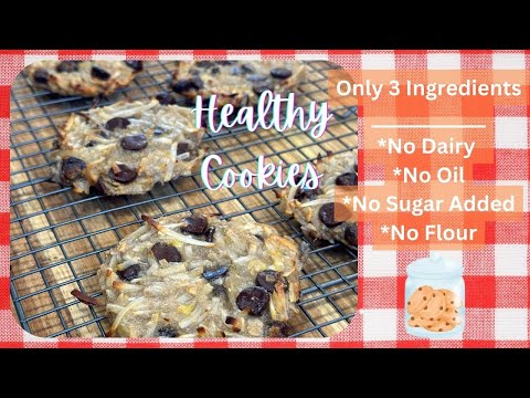3 Ingredient Chocolate Chip Cookie Recipe | Healthy Treat | Quick & Easy