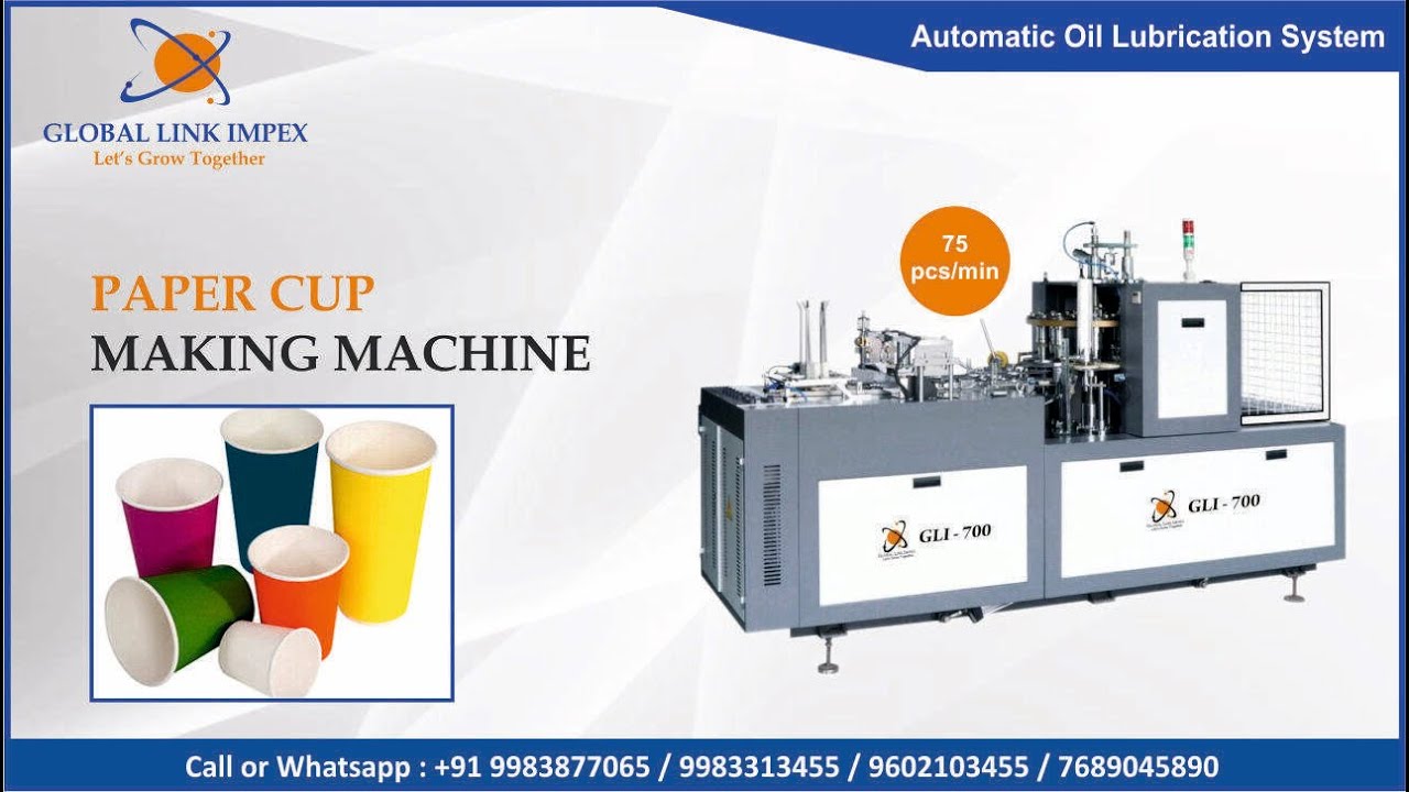 Paper Cup Making Machine 75 Pcs/Min