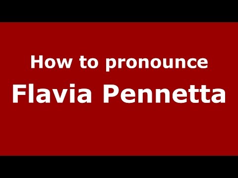 How to pronounce Flavia Pennetta (Italian/Italy)  - PronounceNames.com