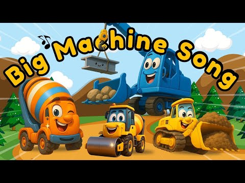 Big Machines Song for Kids | Excavator, Dump Truck & Bulldozer – Little Melody Town