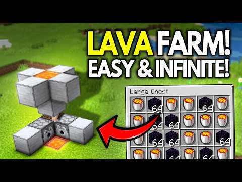 NEW EASY LAVA FARM Minecraft Bedrock 26.1/1.21+!