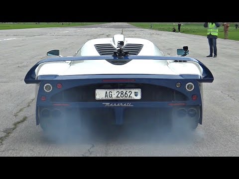 Thumbnail for Maserati MC12 with Custom Exhaust Doing CRAZY Launches on the Airstrip!! - AMAZING V12 Sounds! by Maserati MC12