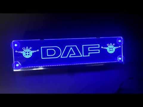 Led табличка для грузовика "DAF", синяя подсветка - фото 4 - id-p1707709195