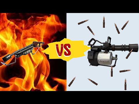 Flamethrower VS Minigun (TF2)