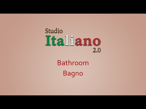 Italian Vocabulary for Bathroom