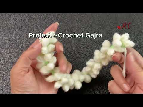 Handmade Crochet Gajra || Crochet Jasmine || Reusable Gajra || leftover yarn jasmine decorative band