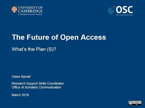 The Future of Open Access: What's the Plan (S)?
