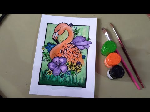 Flamingo Painting🔹🎨🖌️🔹