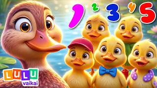 Penki Ančiukai 🐥 | Mokykis Skaičiuoti Su LuLu 🌈 Lietuviškos Dainelės Vaikams 🎶