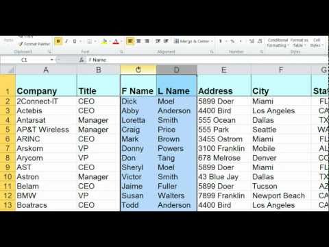 Moving Columns in Excel the EASY WAY!!