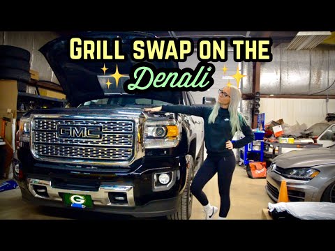 Installing a grill on a GMC Sierra Denali!!