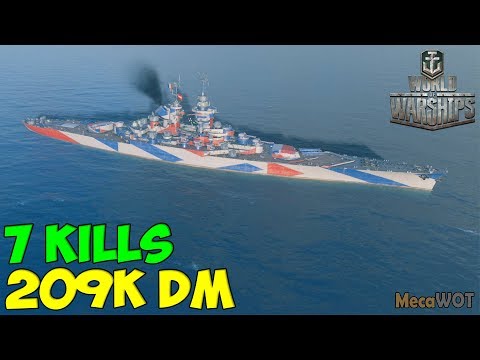World of WarShips | République | 7 KILLS | 209K Damage - Replay Gameplay 1080p 60 fps