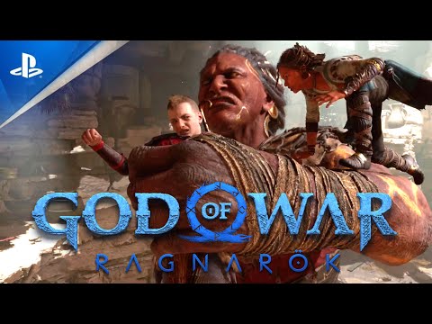Atreus and Angrboda fight vs Gryla The Giant Boss Fight in God of War Ragnarök PS5 - Part 21