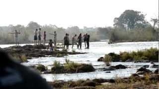 preview picture of video 'Crossing the Zambezi River at Victoria Falls (August 2012) 1/3'