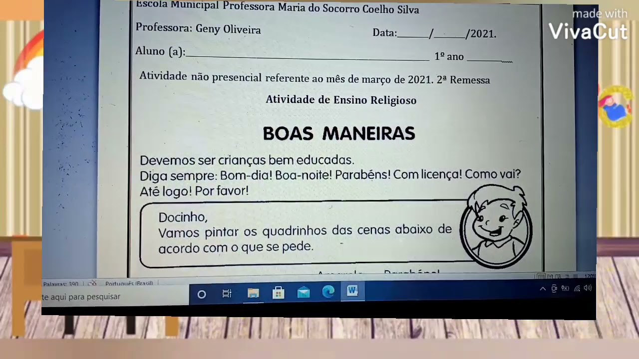 Atividade de Ensino Religioso 1 ano A