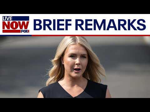 Video | Press Secretary Karoline Leavitt speaks outside White House
