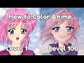 Anime Coloring Tutorial Redrawing Recoloring My First Digital Art