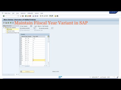 How to Create a Fiscal Year Variant in SAP