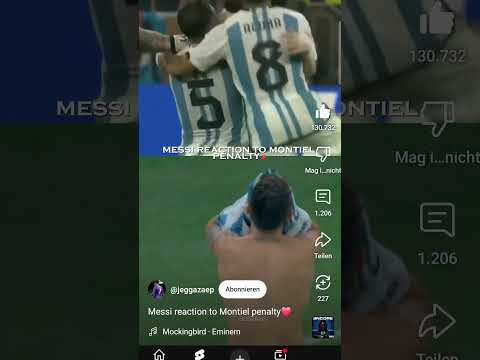 Messi Reaction to Montiel penalty 🩵