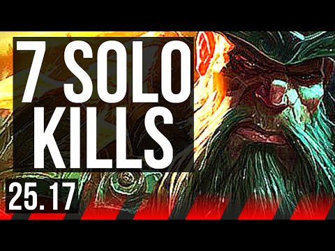 GANGPLANK vs IRELIA (TOP) | 7 solo kills, 66% winrate | KR Master | 25.17