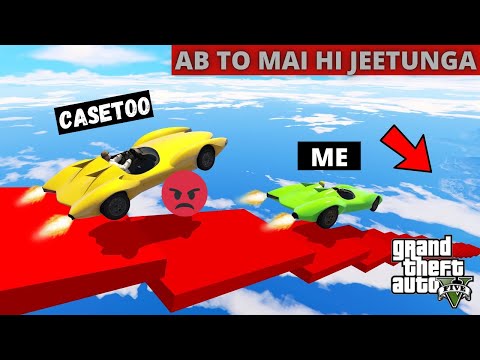 NOOB VS PRO RACE IN GTA 5 MEGA RAMP WITH @thecasetoopapa  CHALLENGE