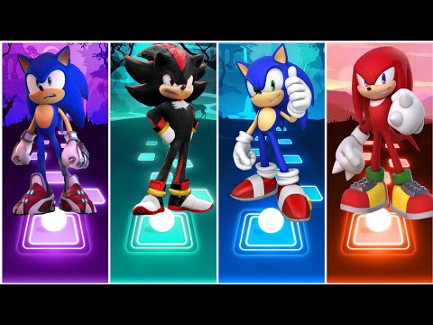 Sonic Prime 🆚 Shadow 🆚 Sonic The Hedgehog 🆚 Knuckles | Tiles Hop EDM Rush🎶