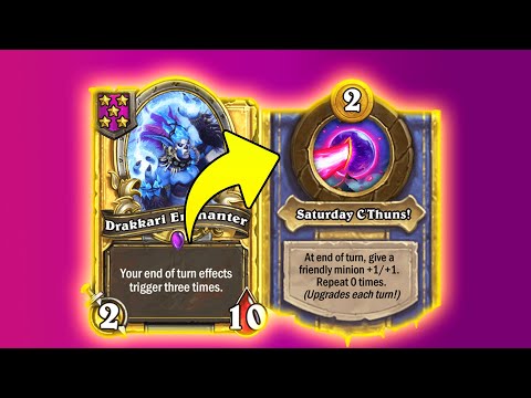 Triple End Turn Effects Interaction With C'thun Hero Power! | Christian Hearthstone Battlegrounds