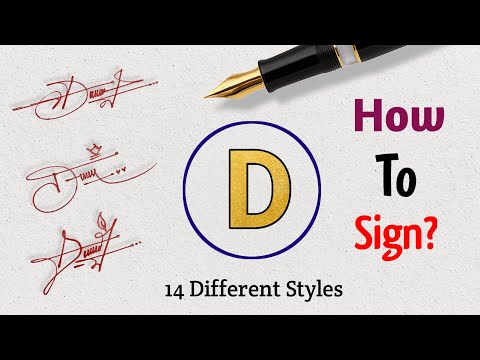 14 Professional Signature Designs with Letter D || Unique & Stylish Signature design 