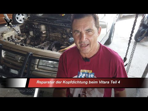 Motor Reparatur in Thailand Der Fehler wurde gefunden! / Reparatur der Kopfdichtung Vitara Teil 4