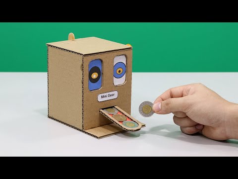 How to make Coin Saving Bank - Box Eating Coin